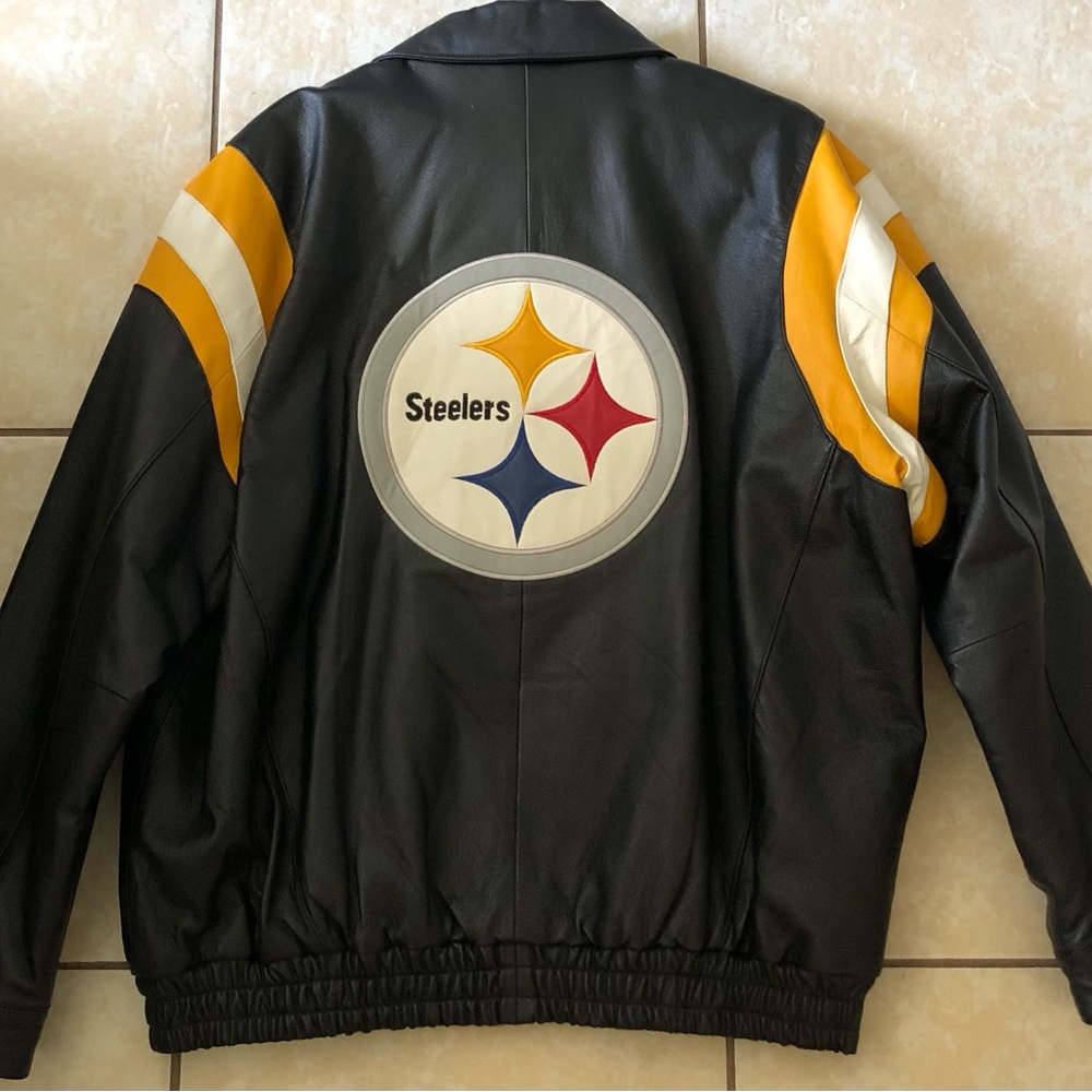 Pittsburgh Steelers Official NFL Leather Jacket - Picture 2 of 11